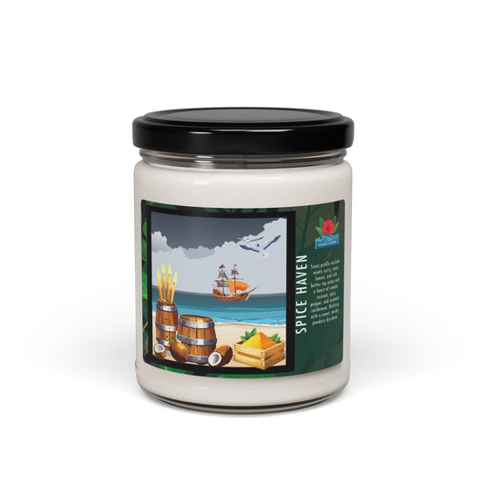 Soy Candle - Spice Haven Scent, 9oz - Warm Beach Vibes