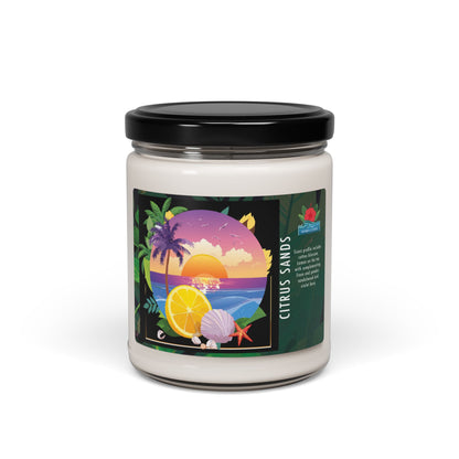 Soy Candle - Citrus Sands Scent, 9oz