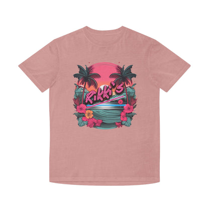 T-Shirt - Rikki's Cafe Logo Floral Tropical Vibe Unisex Faded Shirt